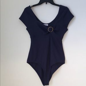 C+J Collection Blue Body Suit